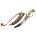Dagger Knife Steel Blade Brass handle tiger face 7 inch